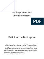 Axe 1 L'entreprise Et Son Environnement