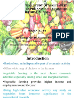 A Comparative Study of Vegetable Production in Pre and Post Economic Reform in India