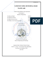 Uvj Project Be Ce Ii (Soil Stabilization Using MSW Ash) PDF