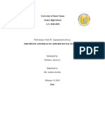 University of Santo Tomas Senior High School A.Y. 2018-2019: Performance Task #1: Argumentative Essay