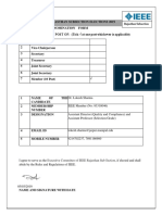 Ieee Rajasthan Subsection Election 2019 Nomination Form PDF