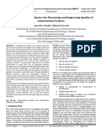 Key Performance Indicator For Measuring and Improving Quality of Construction Projects