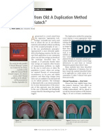 Clinical: New Dentures From Old: A Duplication Method Using "Appropriatech"