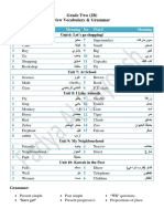 Grade Two (2B) New Vocabulary & Grammar: No Word Meaning No Word Meaning