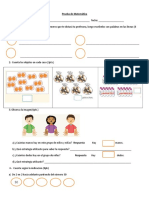 Prueba de Matematica Segundo Año