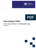 Test Method T220: Iron Unsoundness in Metallurgical Slag