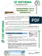 Csif Informa Normativa Oposiciones 2018 Secundaria y Oc 5