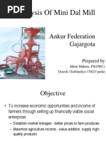 Analysis of Mini Dal Mill: Ankur Federation Gajargota