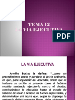 Procesal Civil III Tema 12 La Vía Ejecutiva