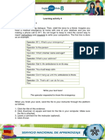 Learning Activity 4 Evidence: Calling 911: The Operator Requested To Know The Emergency
