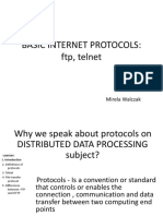 Basic Internet Protocols: FTP, Telnet: Mirela Walczak