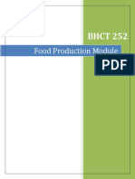 Module BHCT 252 Food Production Sem IV