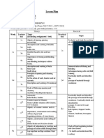 Lesson Plan: Week Lecture Topic Practical Topic Day (Including Assignment / Test) Day