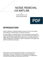 Audio Noise Removal Via Matlab