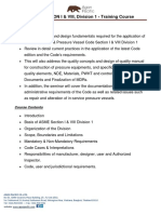 ASME Section I and VIII-Div-1 Training Course Outline