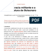 Democracia Militante e A Candidatura de Bolsonaro - Daniel Sarmento