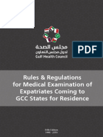 Rules & Regulations For Medical Examination of Expatriates Coming To GCC States For Residence