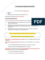 Cost Classification For Inventory Valuation and Profit