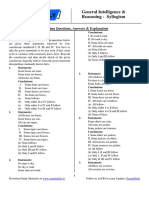 General Intelligence & Reasoning - Syllogism: Syllogism Questions, Answers & Explanation Exercise