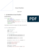 1 An Introduction To Linear Classifiers