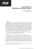 Clase Social, Género y Desigualdad de Oportunidades Educativas