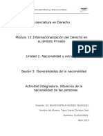 Licenciatura en Derecho: Módulo 15. Internacionalización Del Derecho en Su Ámbito Privado