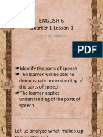 Parts of Speech Lesson