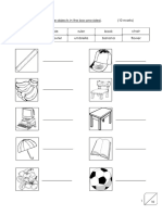 A. Write The Names of The Objects in The Box Provided. (10 Marks) Cap Ruler Book Chair Ball Computer Umbrella Banana Flower