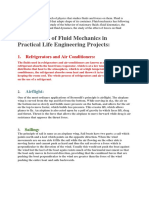 Applications of Fluid Mechanics in Practical Life Engineering Projects