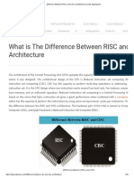 Difference Between RISC and CISC Architectures and Its Applications