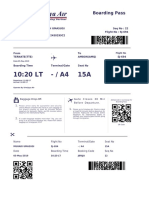 10:20 LT - / A4 15A: Boarding Pass