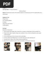 Electrostatics Lab Charge Distribution