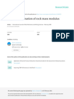 Empirical Estimation of Rock Mass Modulus