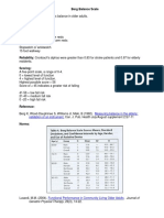 Berg Balance Scale