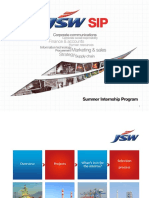 JSW Summer Internship