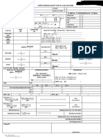 Form Manual Draft Survey Calculation: Job Number: Place: Vessel/Barge: Date & Time