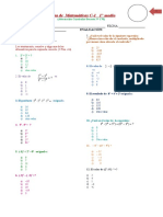 Evaluación Potencias Primero Medio.