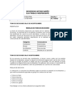 Guia No. 1 Toma de Decisiones Bajo Incertidumbre Marzo