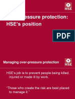 Over-Pressure Protection: HSE's Position: Health and Safety Executive