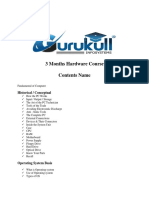 3 Months Hardware Course Contents Name: Historical / Conceptual