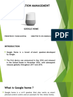 Innovation Management: Google Home