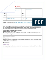 Lesson Plan 1 (MST) : Classify, Identify Phonic Sounds in Writing and Reading