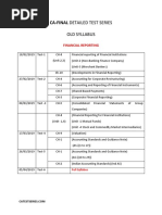 CA Final Schedule - CA Test Series