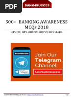 500 Banking Awareness MCQs