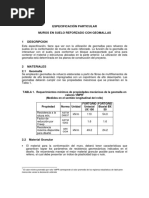 Especificación Muros Geomalla BX50, UX100