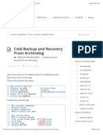 Cold Backup and Recovery From Archivelog - OrACLE-HELP