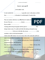 Gap Fill Text Weather and Seasons BT PDF