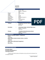 Jeffrey Roy O. de Guzman: Personal Data