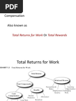 Compensation Also Known As Or: Total Returns For Work Total Rewards