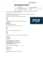 Prueba 6° Basico Multiplos y Factores Abril 2019